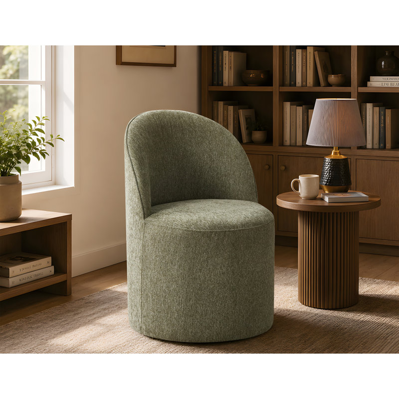 Chaise d'appoint rembourrée avec roulettes Maison, Muted Sage