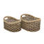 Handmade Seagrass Basket With Handles - Set of 2