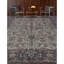 Tapis beige et bleu marine noué à la main de haute qualité