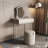 19.69"Cream-style Compact Solid Wood Vanity Table