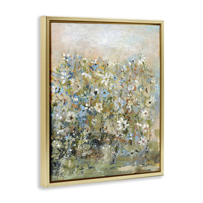 Cadre flottant moucheté fleurs de jardin, design par Roy Ebert