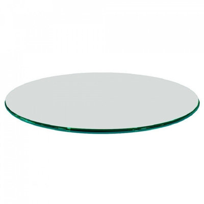 Round Clear Tempered Glass Table Top 42 Inch with 1/2 Inch Thick Ogee Polished Edge Ideal for Tables Desks Workspaces and Outdoor Furniture by Fab Glass and Mirror