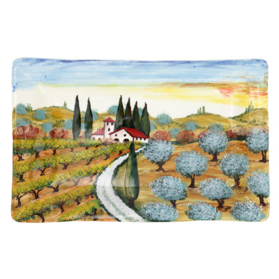 Plateau rectangulaire Terra Toscana