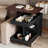 Adjustable Lift-Top End Table with Wheels, 360° Rotating Side Table with Storage f-987581728