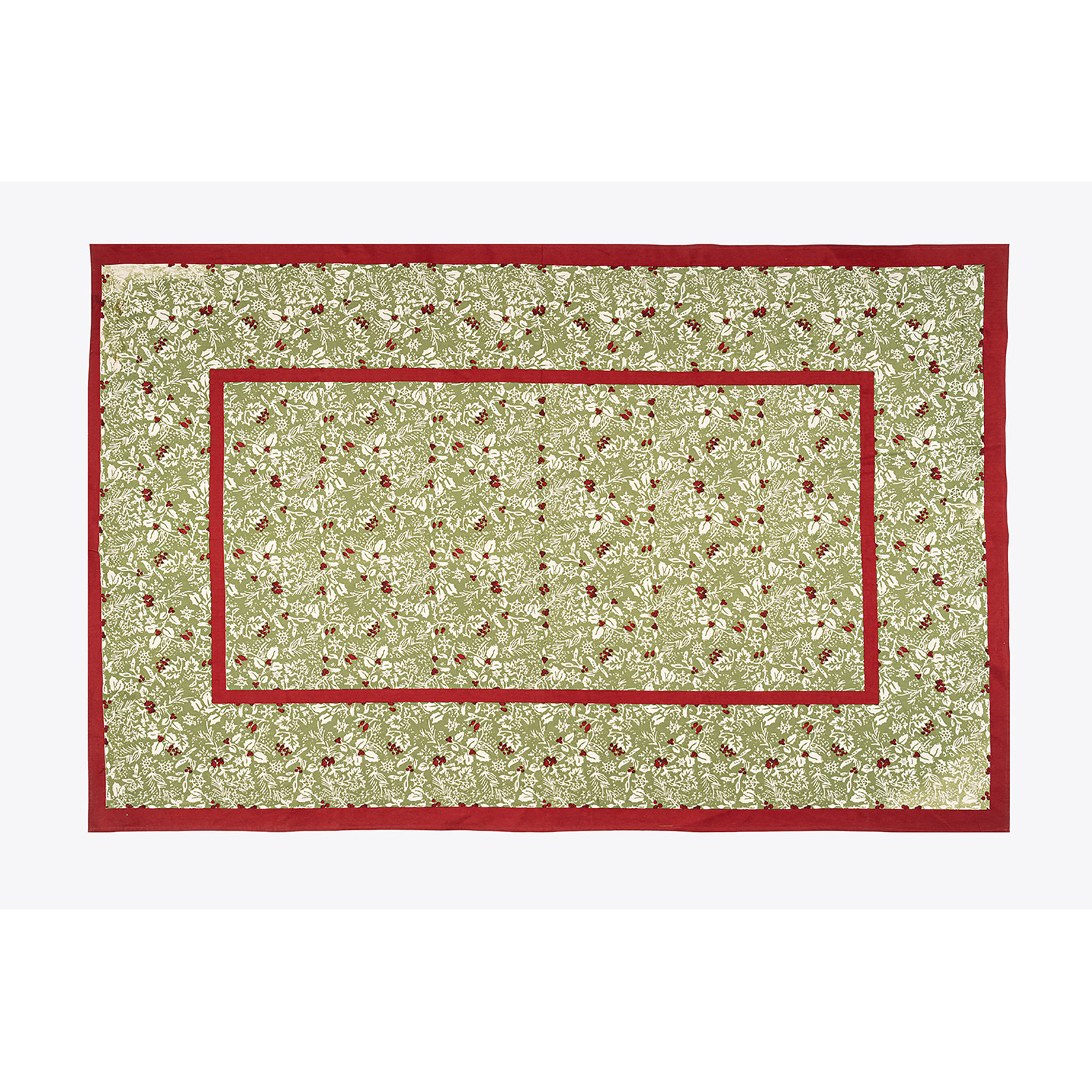 Liljan Floral Christmas Tablecloth, 128" x 71"