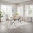 Rima Dining Table, Black Metal Legs, Light Brown Rectangular 53 Inch