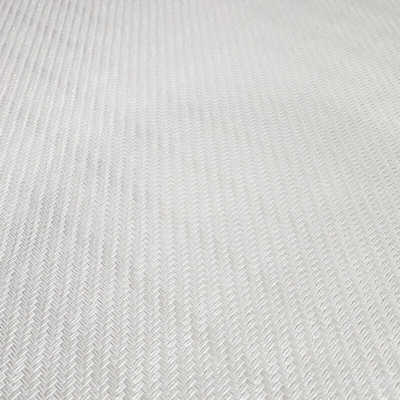 Rouleau de papier peint texturé, Gris / Crème