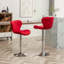 Upholstered Adjustable Swivel Barstools, Set Of 2-1029156992