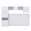 Murphy Bed With Open Shelves And Storage Drawers,Built-In Wardrobe And Table
