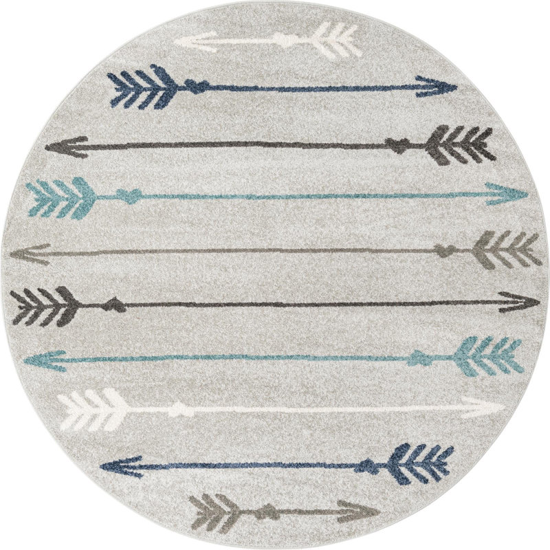 Dryden Geometric Indoor Rug, Round 7'10"