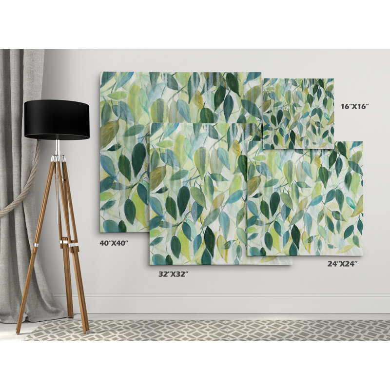 «Woodland Rain», peinture, H 16 po x l 16 po x P 1,5 po, Toile tendue