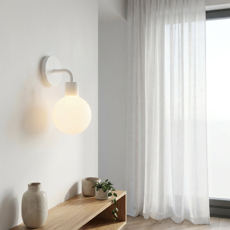 No tools wall light, rechargeable wall sconce, warm lighting White Poplight, White Poplight