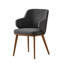 Foyer Upholstered Armchair with Wooden Base-483787170-506373472