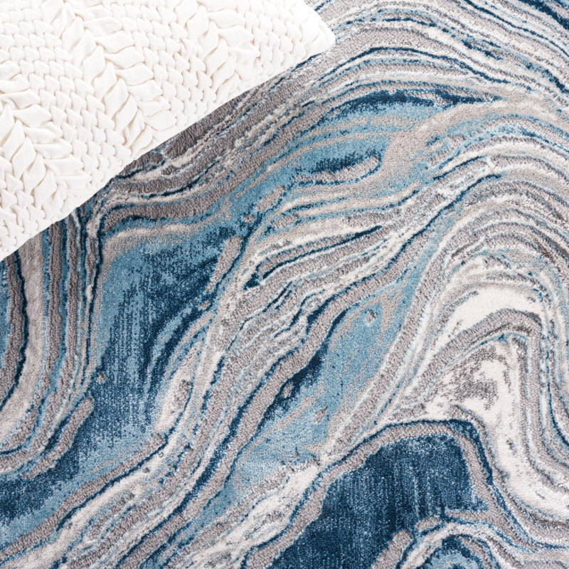 Meadow 500 Performance Abstract Rug, Rectangle 2' x 5'