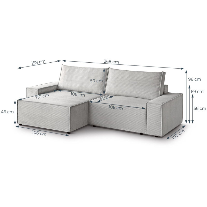 Aniyiah 4 Seater Sofa Bed, Green