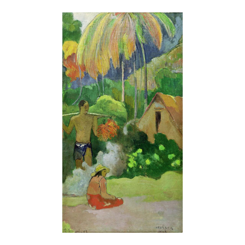 «Landscape in Tahiti (Mahana Maa)» par Paul Gauguin - Estampe numérique, H 20 po x l 16 po