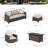 5 - Person Outdoor Wicker Patio Conversation Set with Swivel Chairs-100537938-102529897