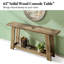 Table de canapé étroite, console à deux niveaux, table d'entrée en bois