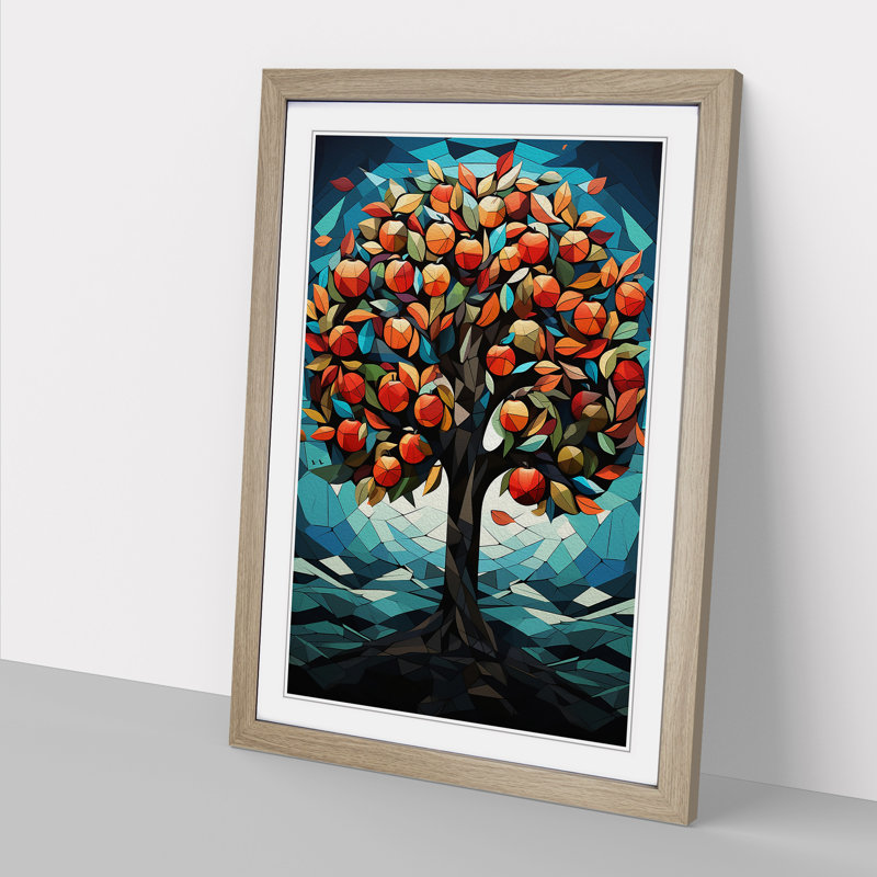 Single Picture Frame Wall Art, 46cm H x 34cm W, Oak Framed