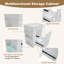 Meuble-lavabo simple de 20 pouces avec lavabo en céramique, armoire de rangement, tiroir, tablette latérale et poignées dorées, peu encombrant pour les petites salles de bain-133033317