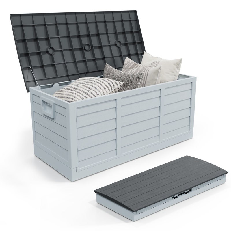 Couvercle de rangement extérieur pliable 75 gallons, Gris / Noir