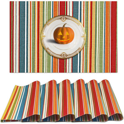 Ensemble de 6 napperons de table de salle à manger Placemats 100% coton