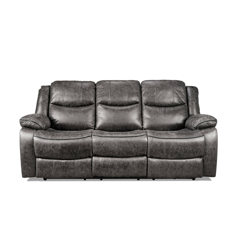 Canapé inclinable avec table rabattable, gris