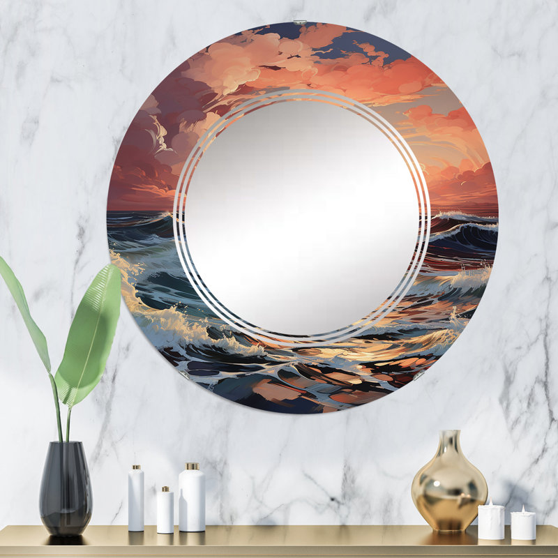 Norfolkvale - Miroir mural rond, 32 po x 32 po