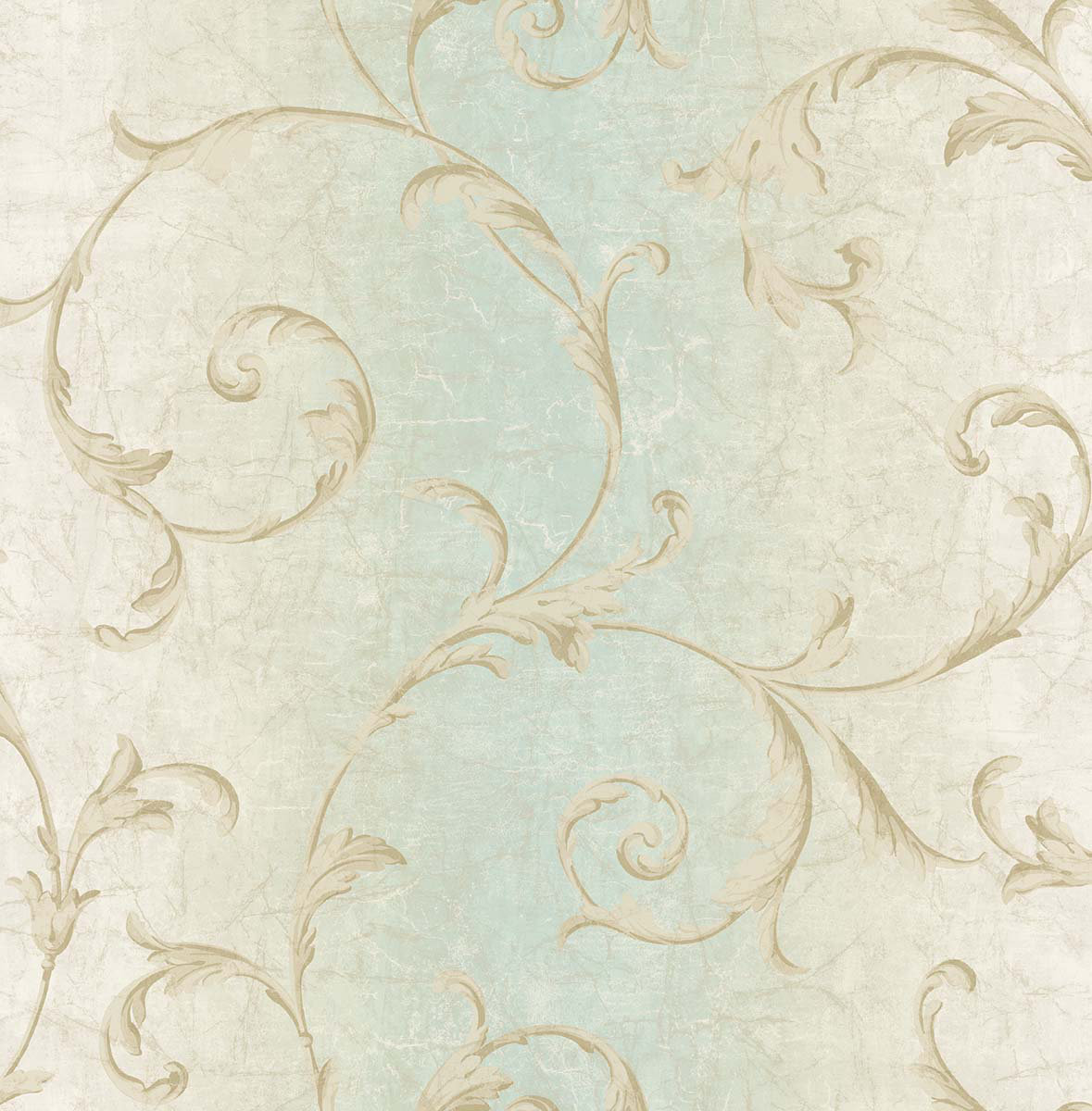 Seabrook Designs Rearden Acanthus Scroll Trail Unpasted Wallpaper ...