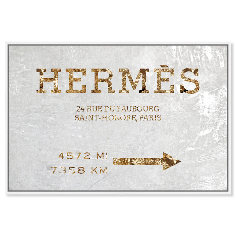 Panneau de mode et glamour Faubourg - velours blanc - impression, Cadre blanc, H 24 po x l 36 po