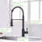 Touchless Kitchen Faucet,Hands Free Automati Blac-117581073