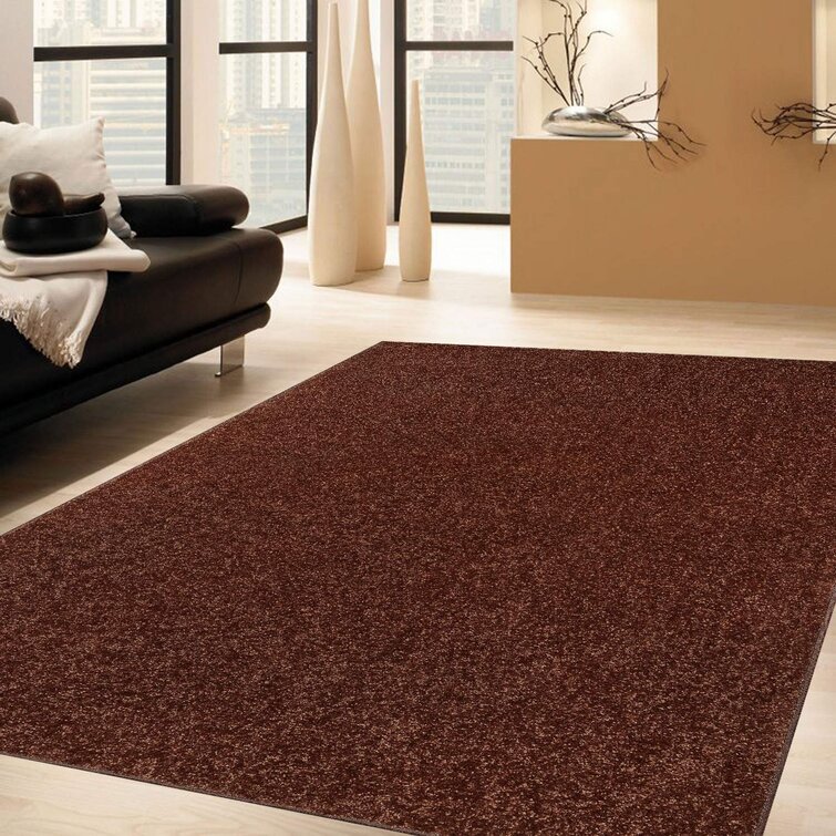 Unique Loom Solid Shag Collection Area Rug (3' 3” x 5' 3 , Chocolate  Brown)