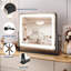 Grand miroir de maquillage pour meuble-lavabo de 19 pouces avec lumières, miroir de maquillage à intensité variable 3 couleurs à contrôle tactile, éclairage impeccable pour un maquillage professionnel, conception rotative à 360 °-616028647