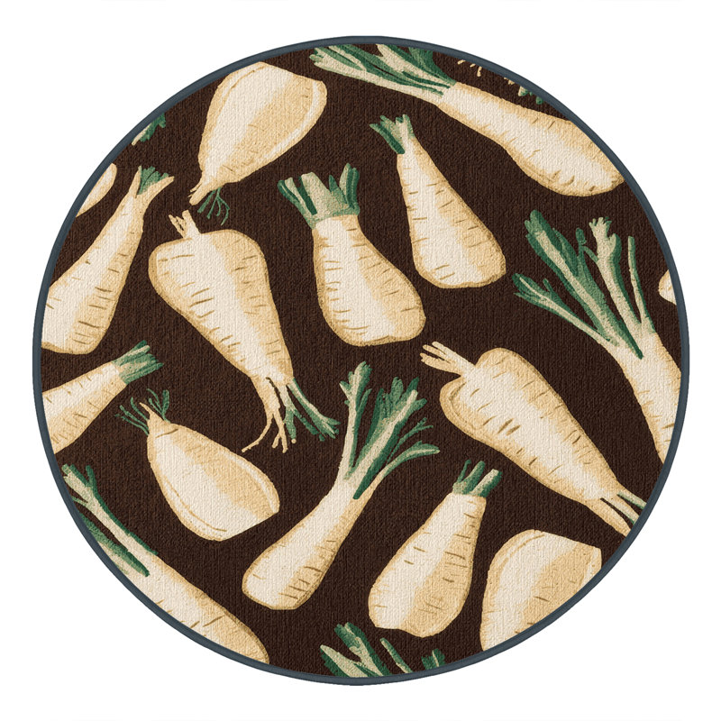 Washable Parsnip Vegetables Area Rug, Runner 2' x 5'