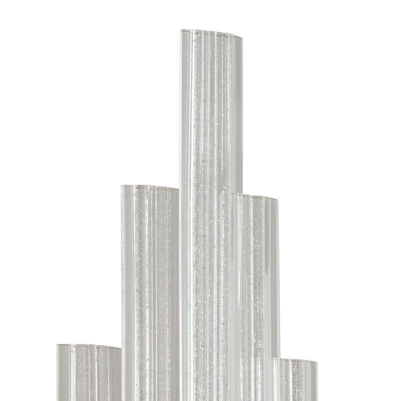 Viola 1 - Light LED Dimmable Modern Silver Leaf Flush Mount Sconce, 27.5"  H x  7" W x 4" D