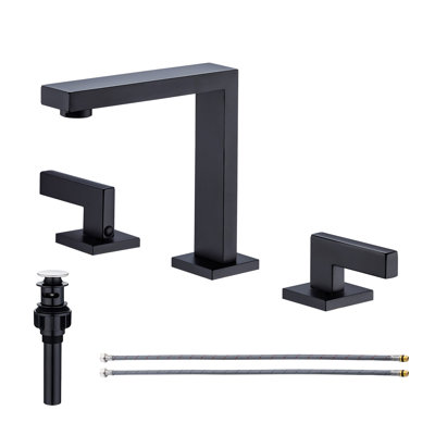 Widespread 2-handle Bathroom Faucet with Drain Assembly