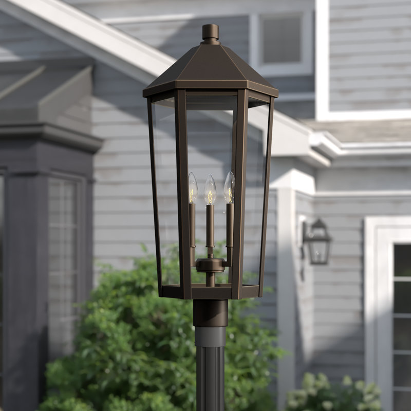 Tête de lanterne câblée à 1 lumière de 27,25 po Ellsworth, Bronze huilé