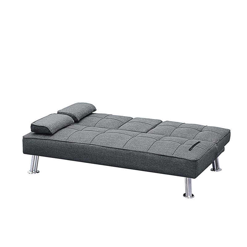 Upholstered 61.42 " L-Shaped Sofa Bed