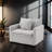 47" W Transitional Chair, Light Gray-1453900748