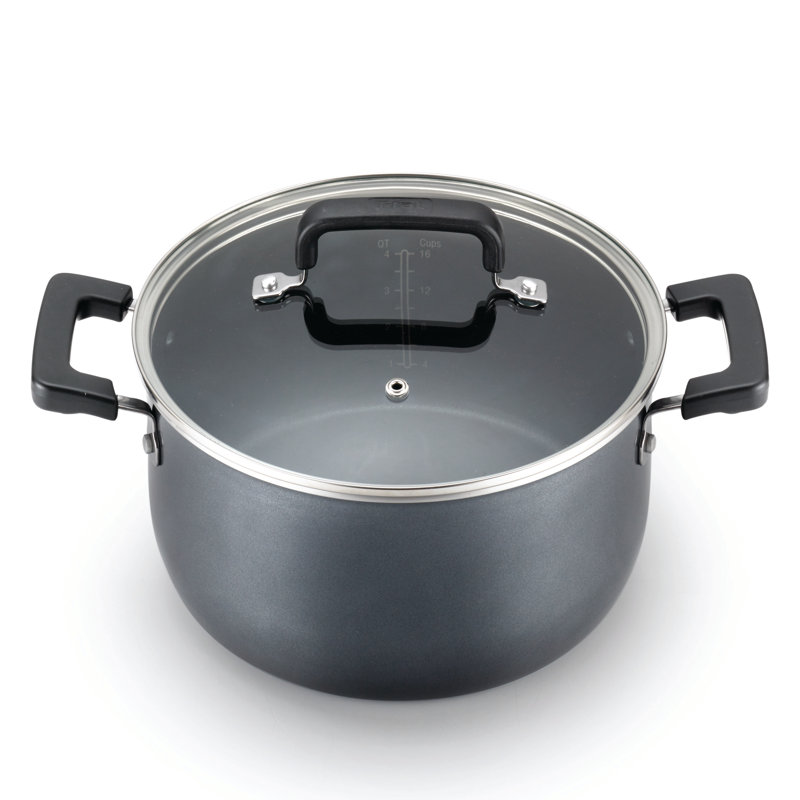 T-fal 12-Piece Dark Gray Nonstick Aluminum Cookware Set
