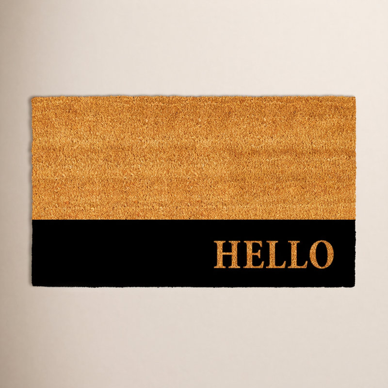 Abhilasha Non-Slip Striped Doormat, Rectangle 2'6" x 4'