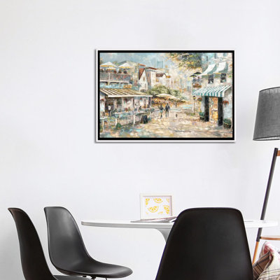 «Rooftop Café» par Ruane Manning - reproduction d'art