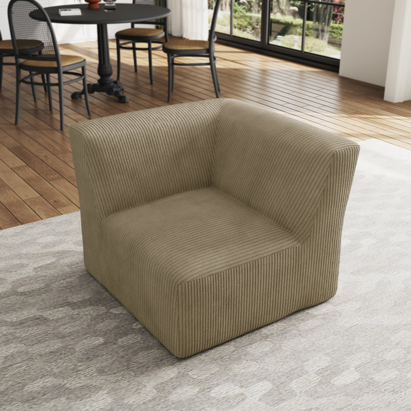 90.9Cm Wide Corner Chair, Khaki