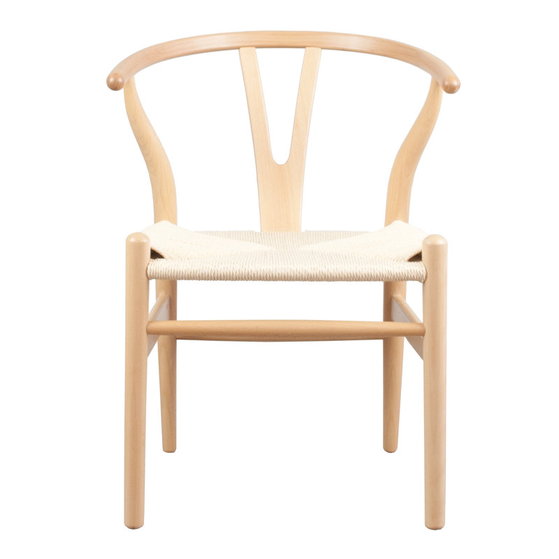 Collett Cordes Solid Wood Side Chair, Beige