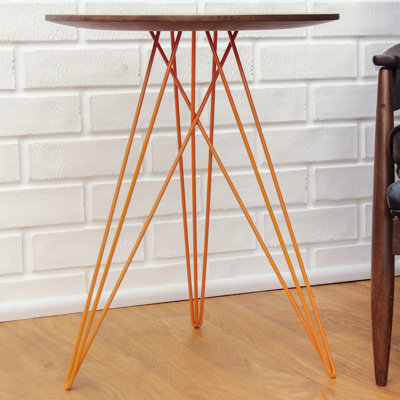 Hudson Solid Wood Top End Table