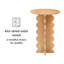 Table de bout en bois massif Dianella avec pieds festonnés-611187827