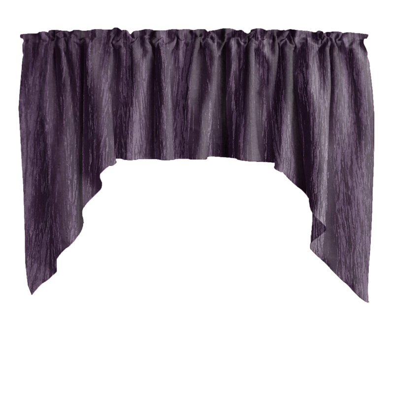 Cantonnière festonnée l 58 po, Prune