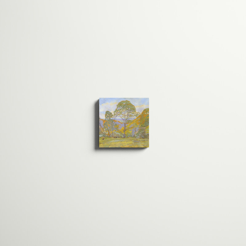 «Country Landscape», peinture sur toile, H 12 po x l 12 po
