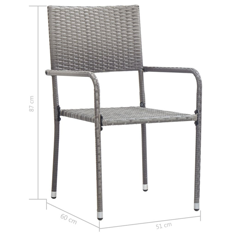 Bonneanne 2 - Person Patio Dining Set with Rectangular Table, Grey