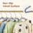 Baby Hangers 50 Pack, Kids Hangers, 11.8 X 8.1 Inches, Silver 360° Swivel Hooks, Space-Saving Clothes Hangers, Velvet Hangers, Non-Slip-1043153792-1043153795